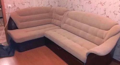Перетяжка углового дивана. Белореченск
